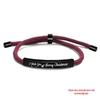 Stainless Steel Black Red Woven Rope Bracelet - Trendy European and American Fashion, Engraved, Christmas Gift