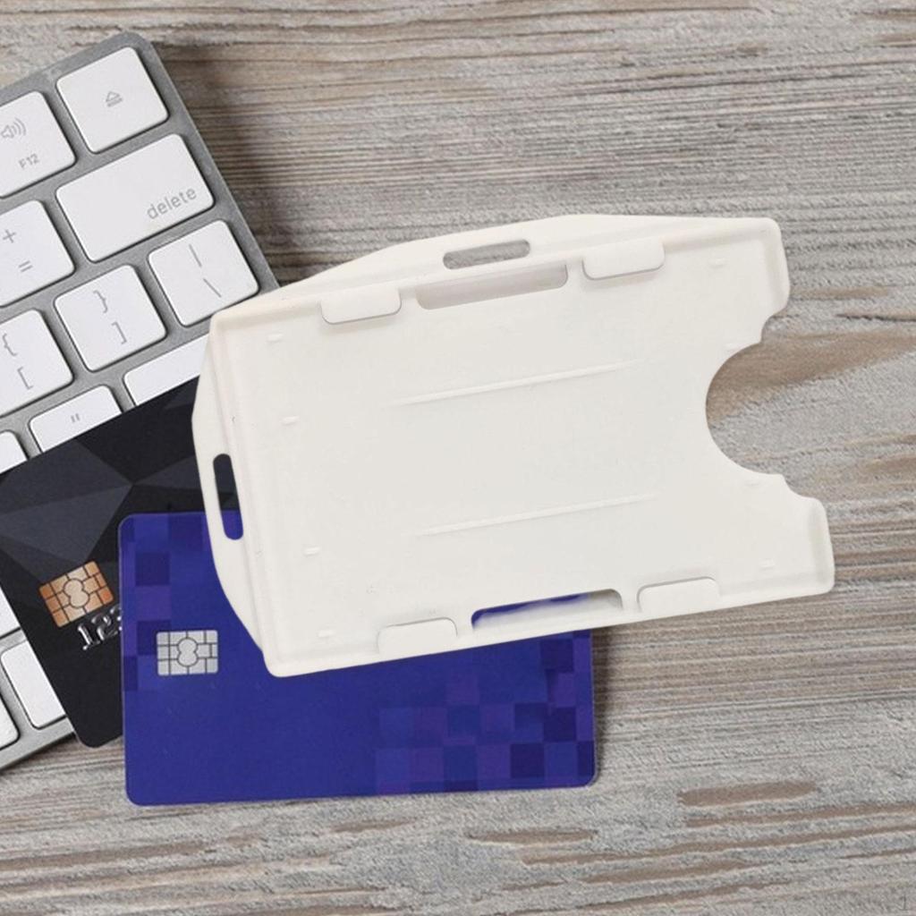 10 Pieces Double Sided ID Card Holder Heavy Duty Open Face for Lanyard Events