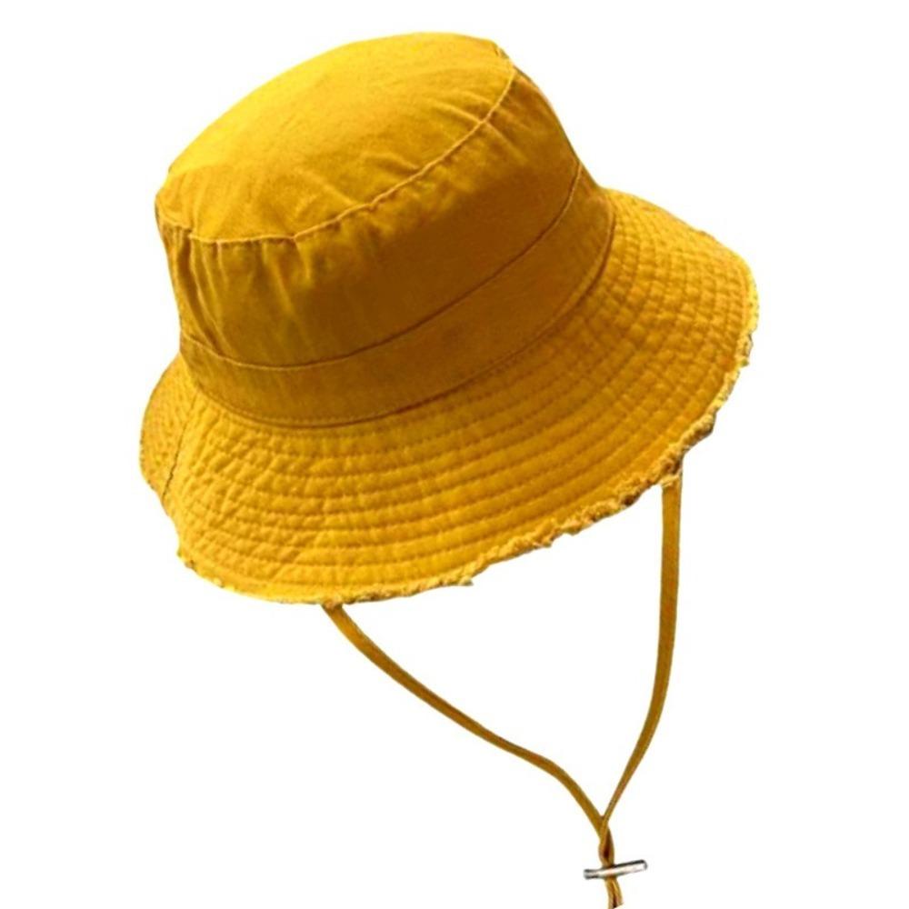 Hyun-Ah Style Bucket Hat Adjustable Hiking Hat Fashionable Fisherman Cap  Four Seasons