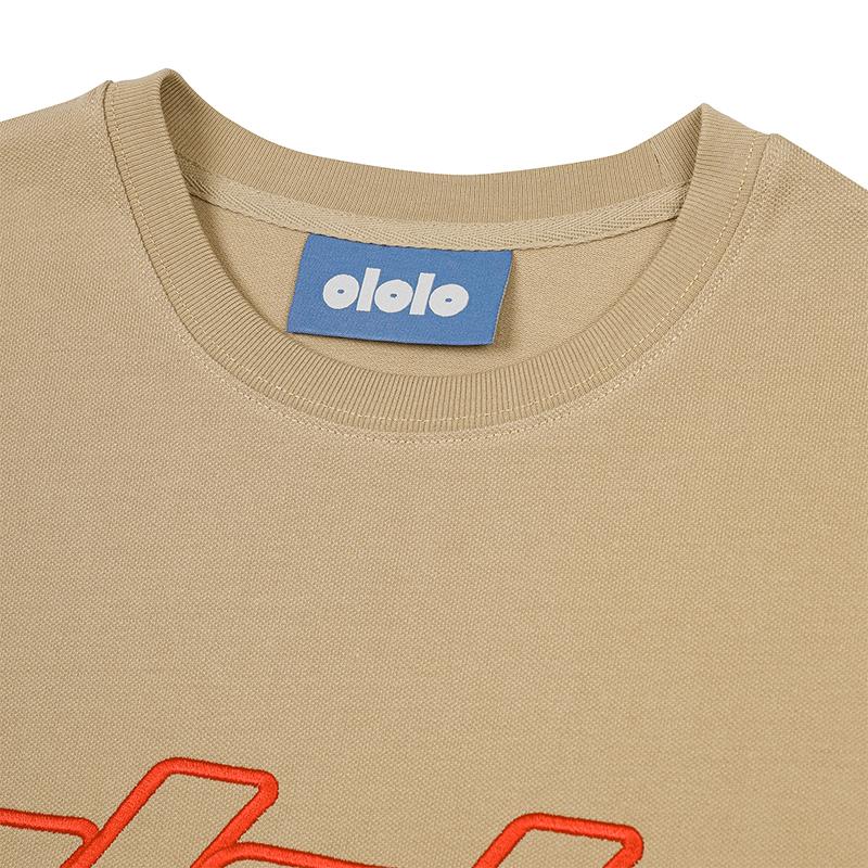 OLOLO Pique Logo Shirt Latte