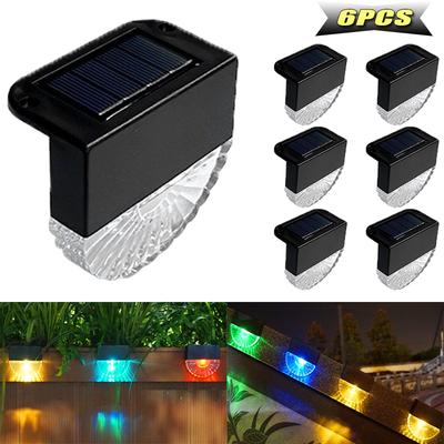 2/4/6 STÜCK Neue LED Außen Solar Geländerleuchte Wasserdicht 6er Pack Treppenzaun Wand Stufenleuchte Villa Hof Regensichere Korridorleuchte