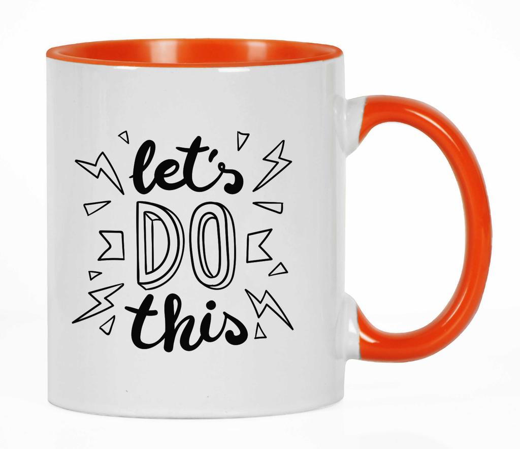 Inkdotpot Let's Do This 11Oz Ceramic Coffee Mug Inspirational Quotes Gift For Employee Boss Coworkers