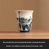 Hand-Painted Lily Bamboo Teacups Blue and White Flint Ceramic Master Cups Household Drinking Cup Chinese Kung Fu Tea Set Bowls