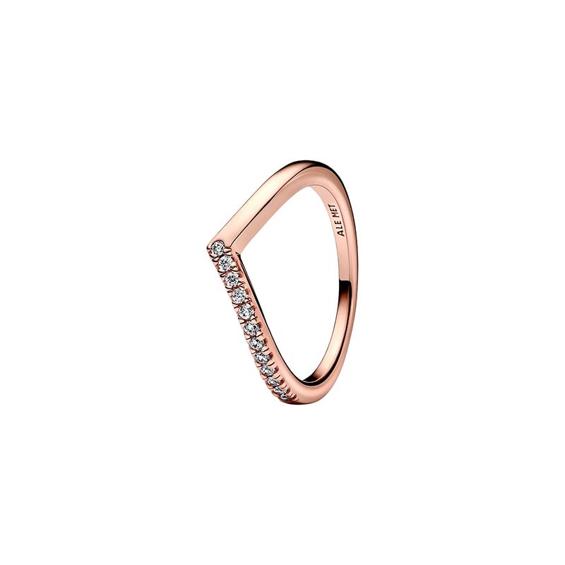 Pandora TIMELESS Fashion One-sided Love Ring Women's Rose Gold Rose gold ring 13