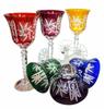 Colorful Crystal Wine Glasses 280ml Olive Grinder