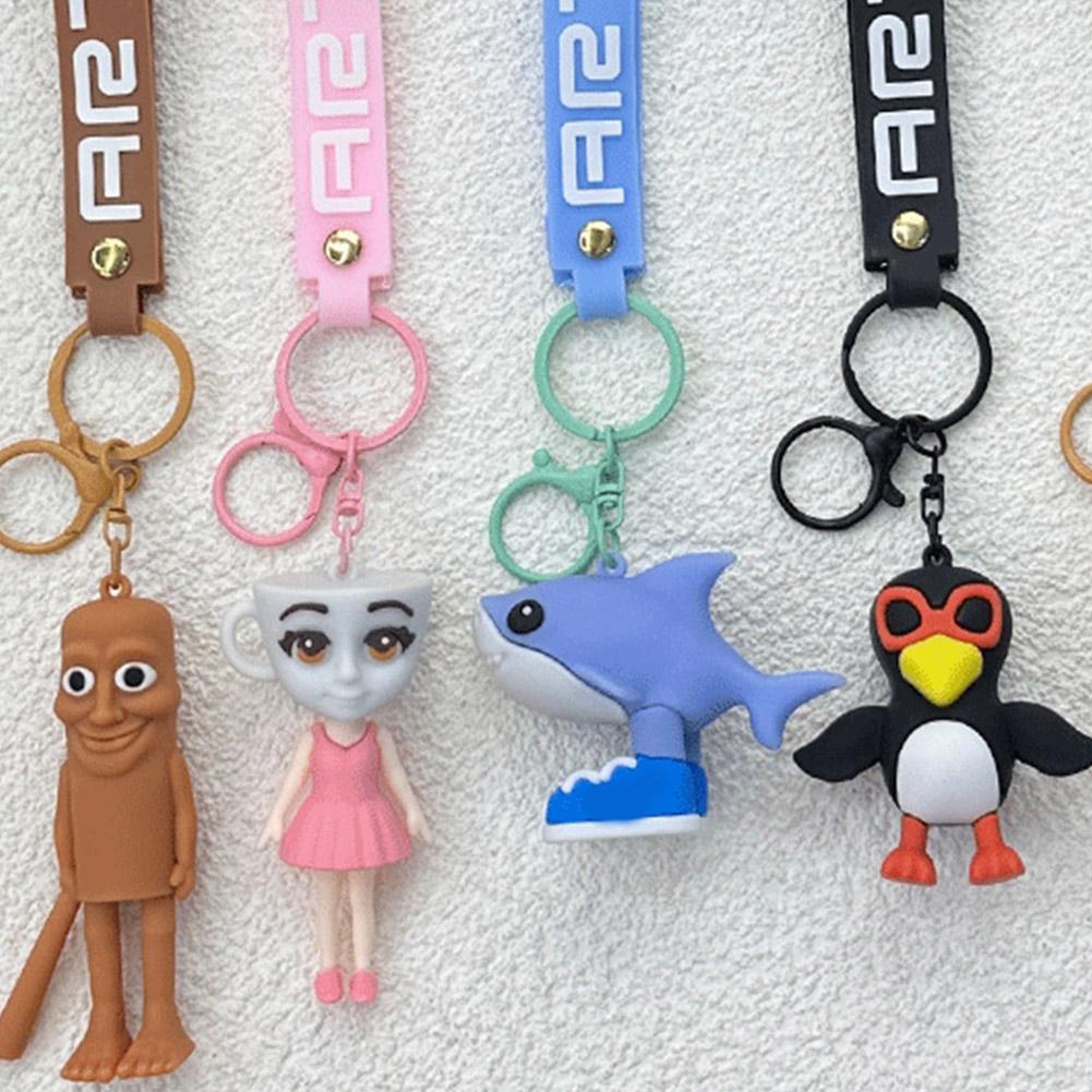 Italian Brainrot Tralalero Tralala Brainrot Animals Keychains Tung Tung Sahur Figure Model Dolls Sigma Skibidi Rizz Cat Silly