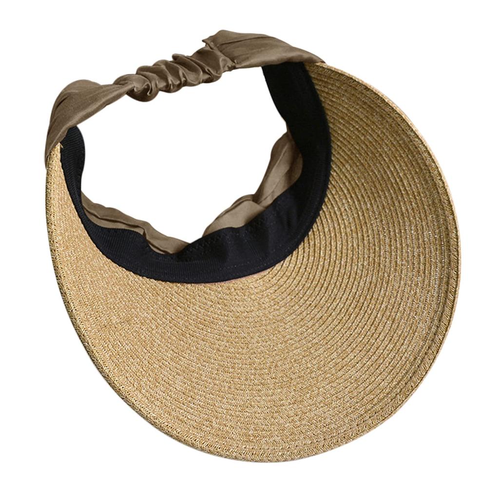 Sun Straw UV Sun Visor for Outdoor UV Protection [FakeFace] Women's Wide-Brimmed Visor, Hat, Protection, Spring/Summer Cap, Breathable, Sun-Blocking,