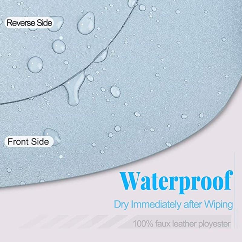 Inyahome dekkeunderlag i skinn med underlegg Tosidige unike ovale bordmatter Oppgraderte PU-kaffematter Kjøkkendekkeunderlag Nordic