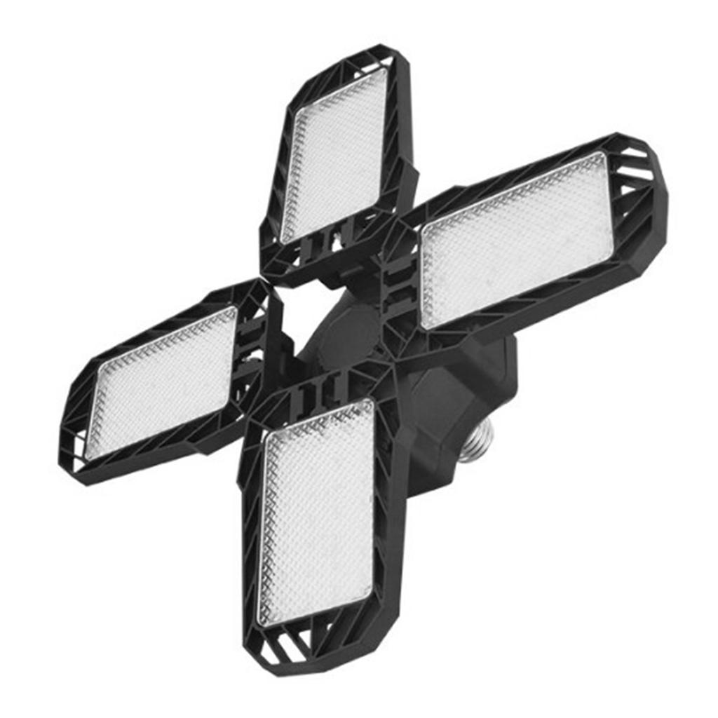 Foldable 4 Panels LED Garage Light 60W 6500K Cold White Collapsible Garage Folding Lamp for Living R