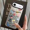 Back Phone Cover Case for iPhone 17 Pro Max 14 Air XR 11 12 15 Plus 16 XS 13 Pro Letter