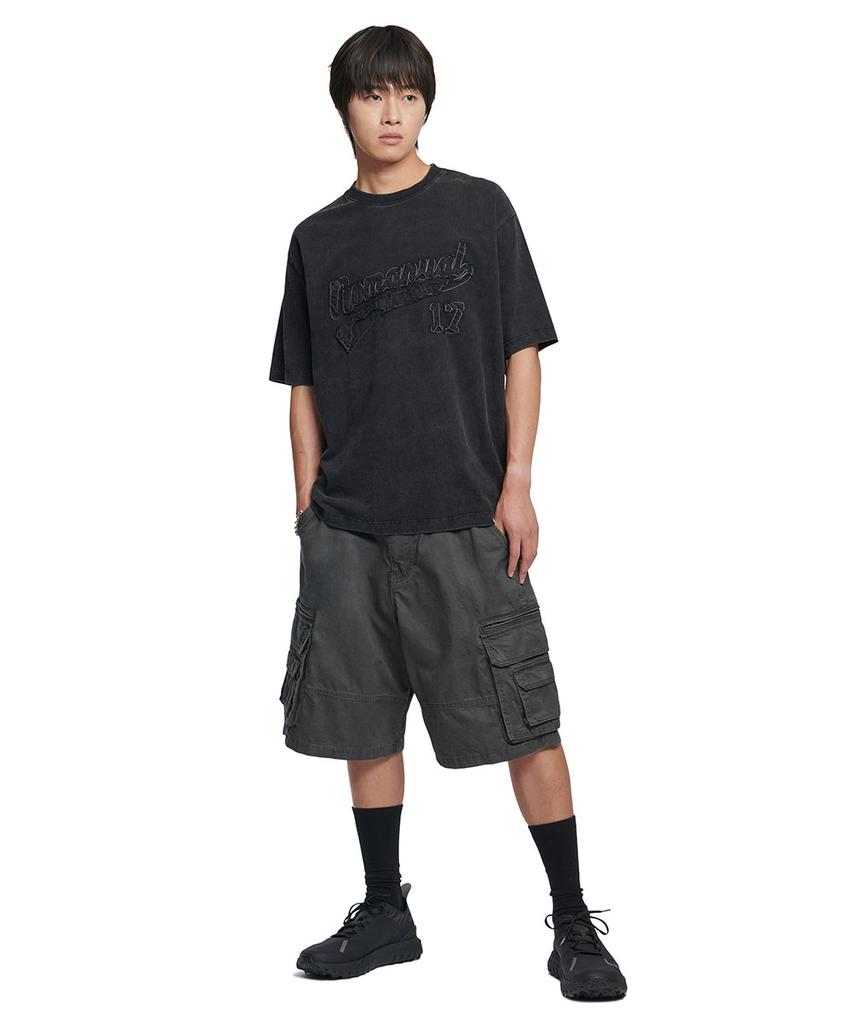 Nomaenyueol Applique T-Shirt - Washed Black