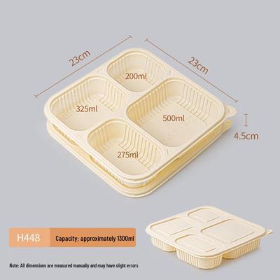 Umweltfreundliche 4-Fach Lunchboxen aus Maisstärke