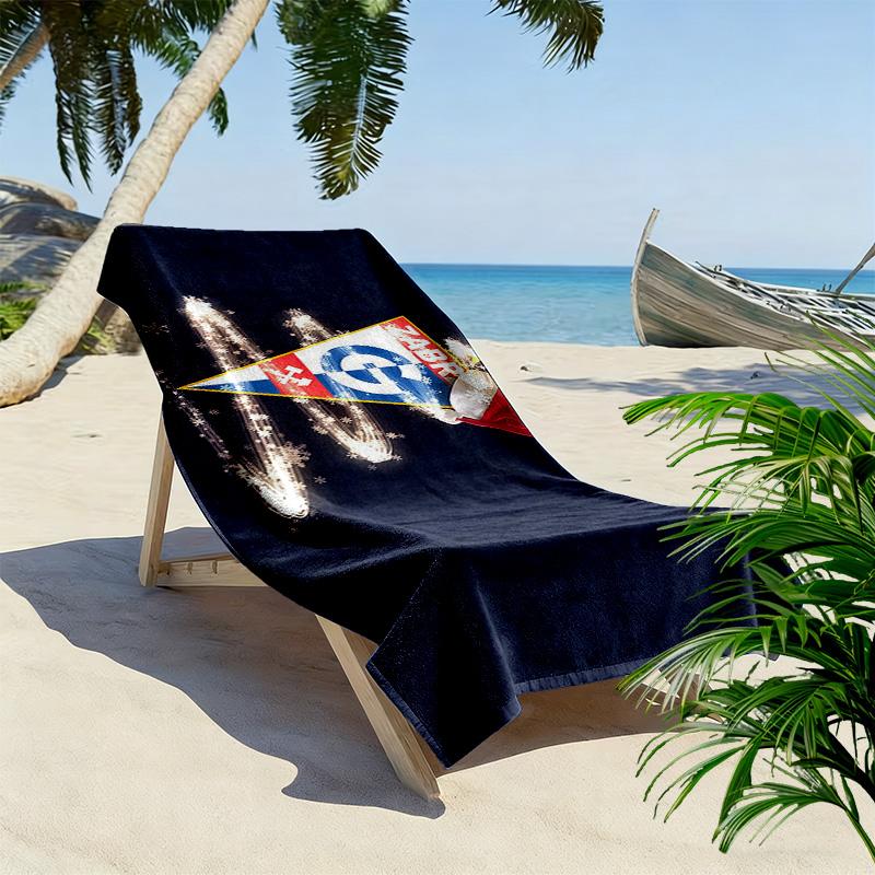 Górnik Zabrze Print Beach Towel, Large Soft Quick Dry Towel for Beach Camping Swimming