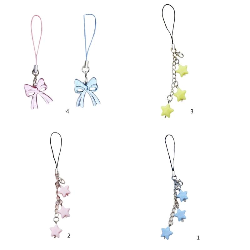 Stylish Star Bag Pendant Camera Pendant Cute Phone Lanyard Fashionable Phone Charm Resin and Alloy Material for Women