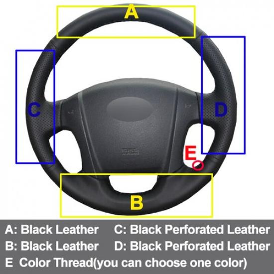 Hand Sewing Car Steering Wheel Cover For Kia Sportage 2 2005- 2008 2009 2010