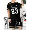2025 Summer New Children's Set No. 23 Jersey Digital 3D Printed Children's Set Men's Casual and Comfortable Fashion