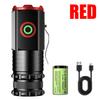 2000LM Powerful Portable Mini LED Flashlight  3LED Ultra Strong Light 18350 Battery USB C Rechargeable With Magnet Torch