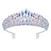 Fashionable Silver Bridal Tiaras with Rhinestones Adjustable Queen Crowns Portable for Prom and Stage Performances