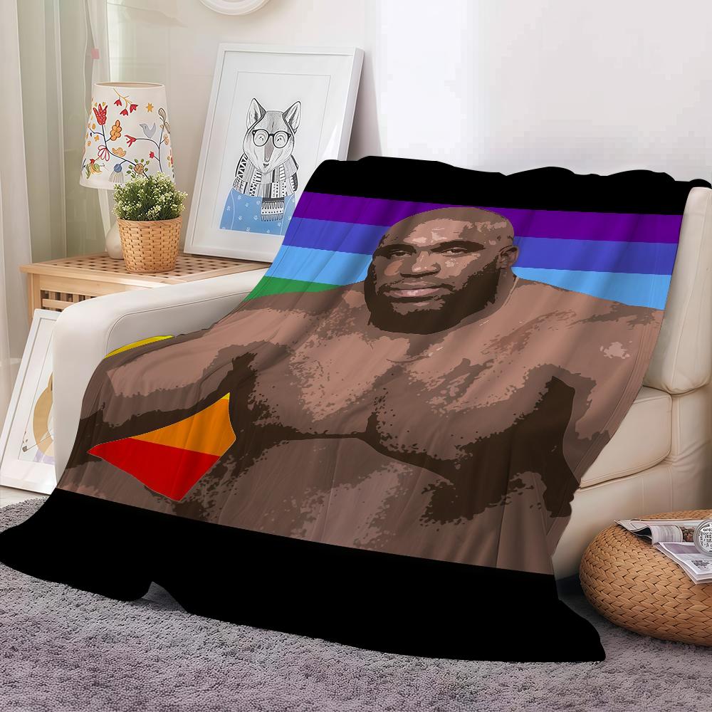 Funny print B Barry Wood Blanket For Sofa Office Bed Plane Travel Sleep Read Relax Camping Soft And Warm