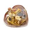 Heart Shape Music Box Hand Windup Octave Box Durability Acrylic for Bedroom Decoration Birthday Gift