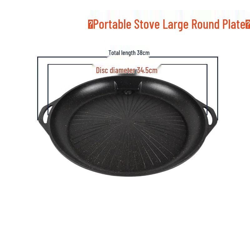 Thickened Outdoor Non-stick Striped BBQ Griddle