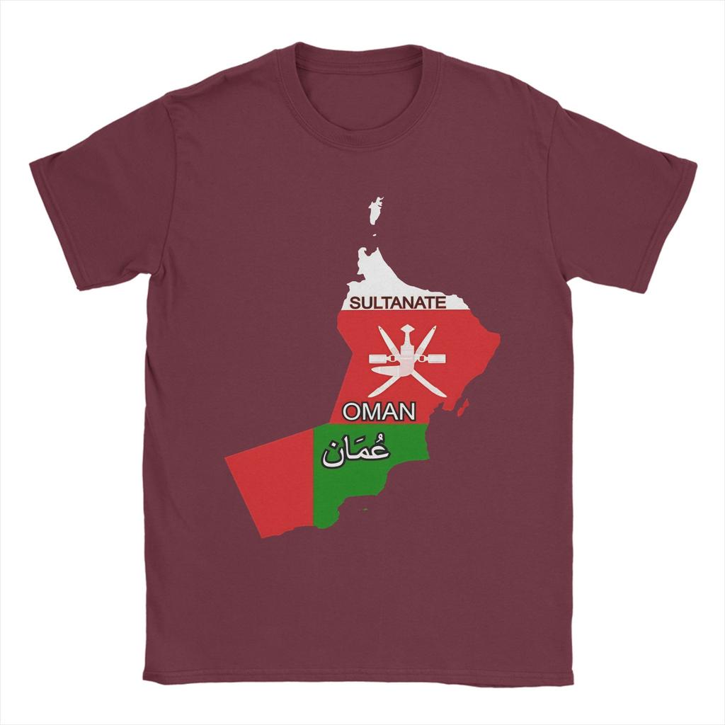 Mens TShirts Oman Map Novelty Pure Cotton Tee Shirt Short Sleeve  T Shirt O Neck Tops New Arrival