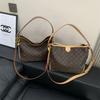 Early autumn new high-end mid-ancient tote bag contrasting color portable shoulder women's bag