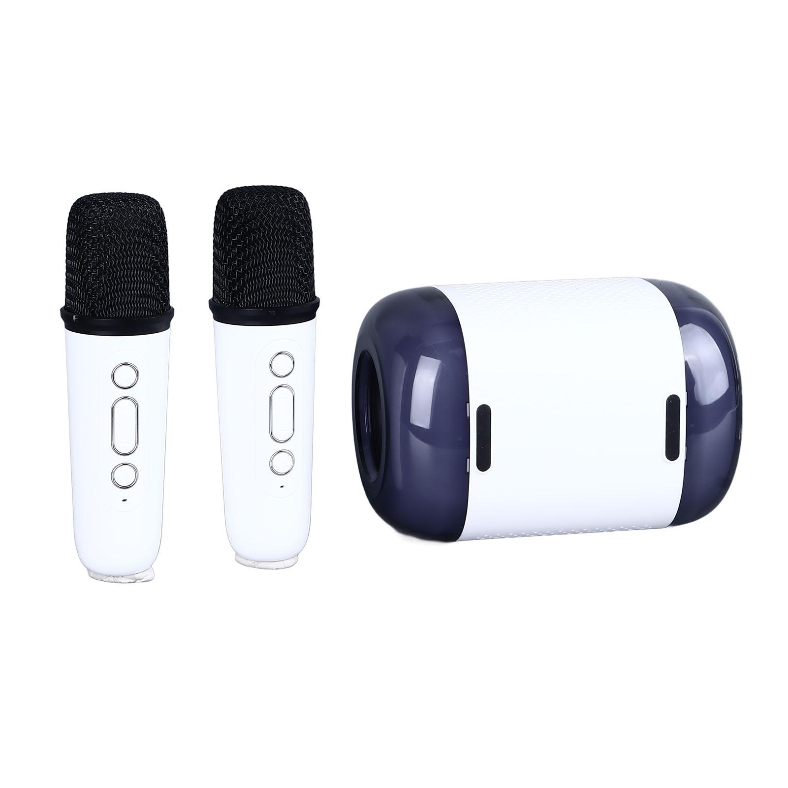 

Bluetooth-динамик с двумя микрофонами, цветной RGB-световой эффект, портативный BT-караоке-комплект для