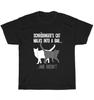 Schrodingers Cat Walks Into A Bar And Doesnt Quantum Physics T-Shirt Unisex Gift