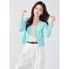 Women's Solid V-Neck Short Cardigan