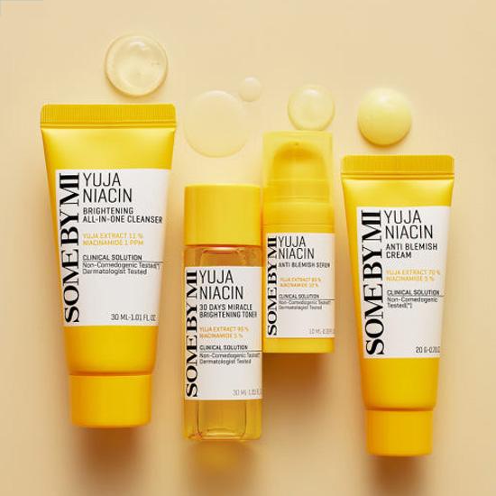 SOME BY MI Yuja Niacin Anti Blemish Starter KIT (Cleaner+Toner+Serum+Cream) (3 Options)