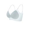 Ultra-thin jelly strip seamless air conditioner clothing fixed cup suspender underwear comfortable and sexy breathable tube top light bra women