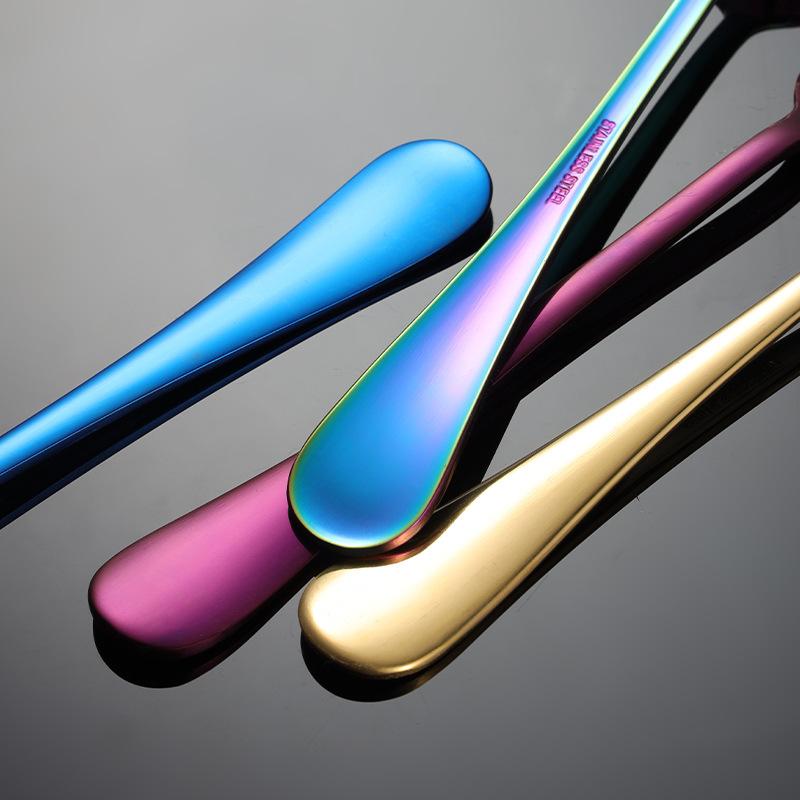 Customized stainless steel western food knife and fork spoon titanium plating processing multi-specification pvd process color gift set 1010