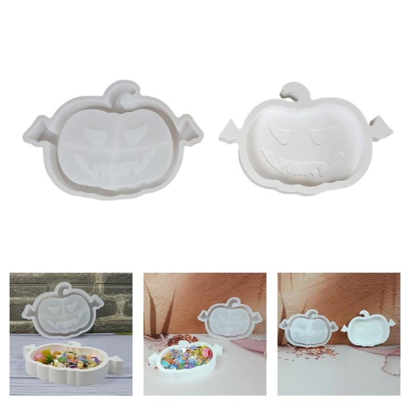 Food Grade Silicone Pumpkin Tray Mould Halloweens Crafting Tool for Candle Decorations