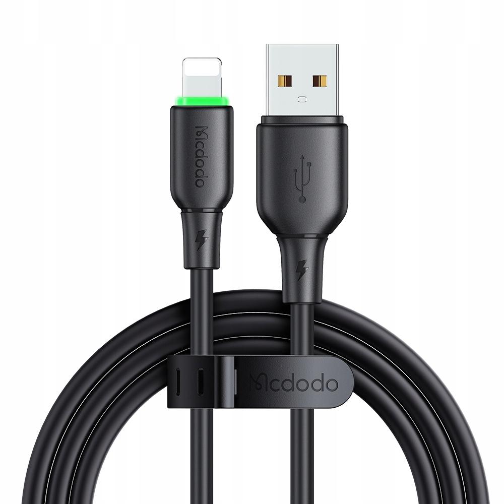 Mcdodo Charger Usb Lightning Fast Charging Cable For Iphone 1M Led Black