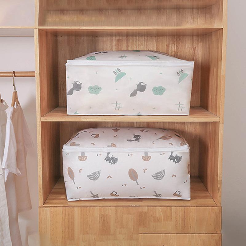 Foldable Storage Bag Clothes Blanket Quilt Closet Sweater Organizer Box Pouches Fashion  Clothes Cabinet Organizer Bags