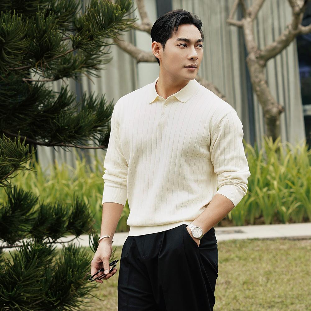 722 Ribbed Collar Knit [Ivory] Ivory/L