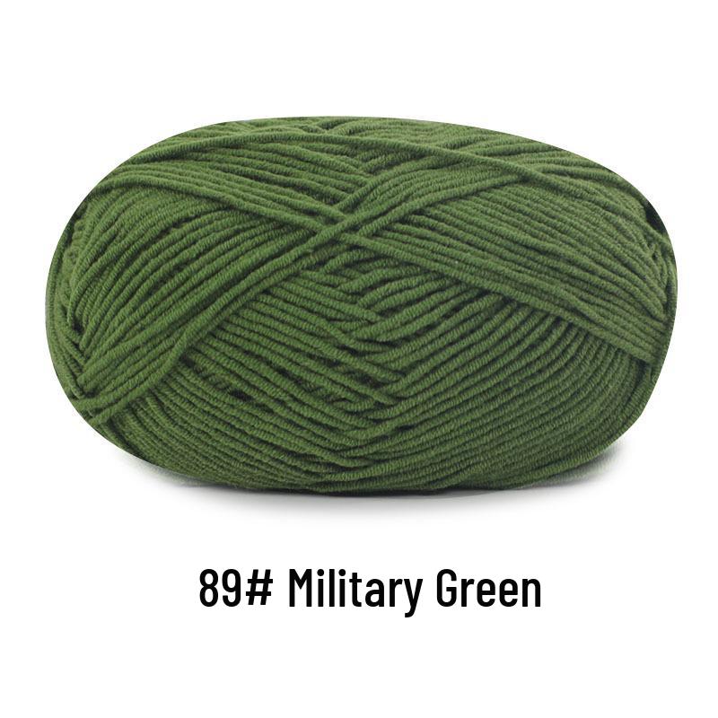 Su He 4-Strand Combed Cotton Yarn for Handmade Knitting: DIY Milk Cotton for Dolls, Cushions, and Blankets.