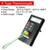 Portable Digital K Type Thermocouple Thermometer, High Precision Industrial Temperature Meter for HVAC, Celsius/Fahrenheit Use High Temperature Probe