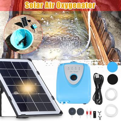 USB-laddning Solcellsdriven Fiskluftpump Syresättare Damm Dammsyresättare Akvarium Luftpump Vattenpump för Akvarium Damm