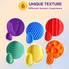 Sensory Toy For Kids, Stress Relief Toy For Adults, Soft Silicone Textured Worry Stone