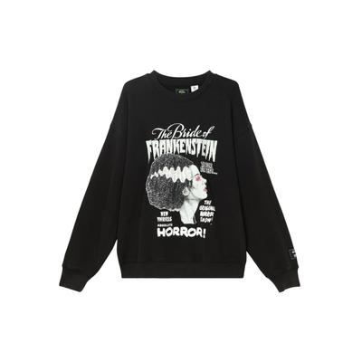 Levis X Universal Monsters Collaboration Character Print Pullover Long Sleeve Sweatshirt Unisex Sweatshirt Black A3691-0000