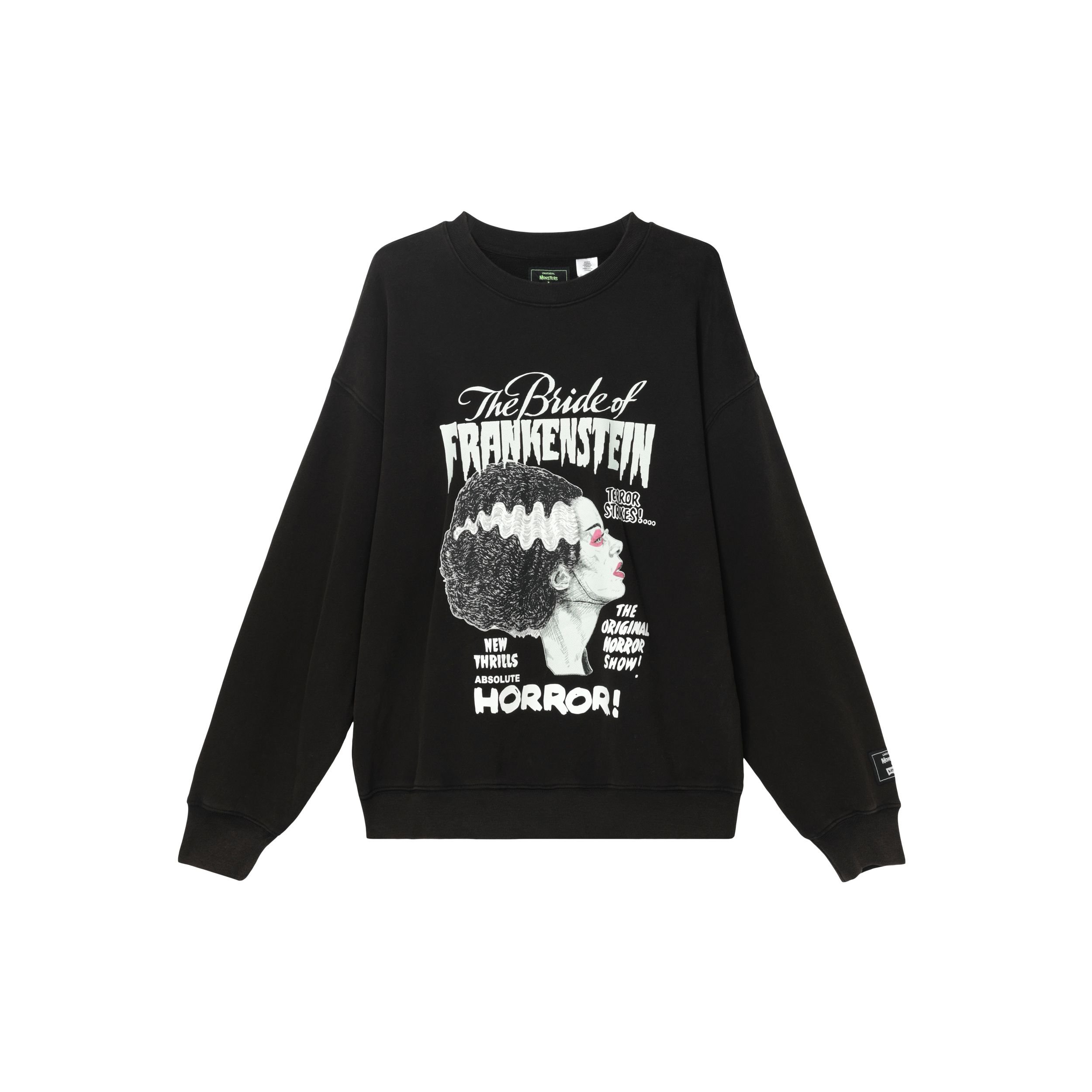 

Толстовка унисекс Levis X Universal Monsters Collaboration с принтом персонажей, пуловер с длинным рукавом, черный A3691-0000 XS