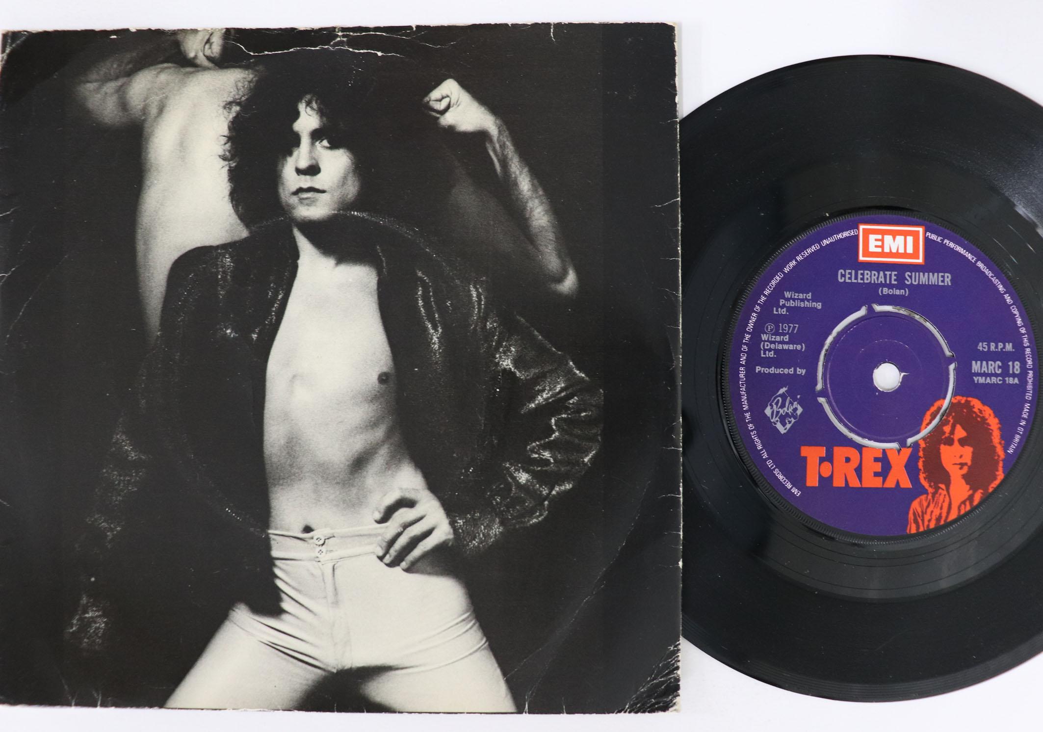 

7inch Record T. REX - Celebrate Summer MARC18 T. Rex 1977 UK Rock Used