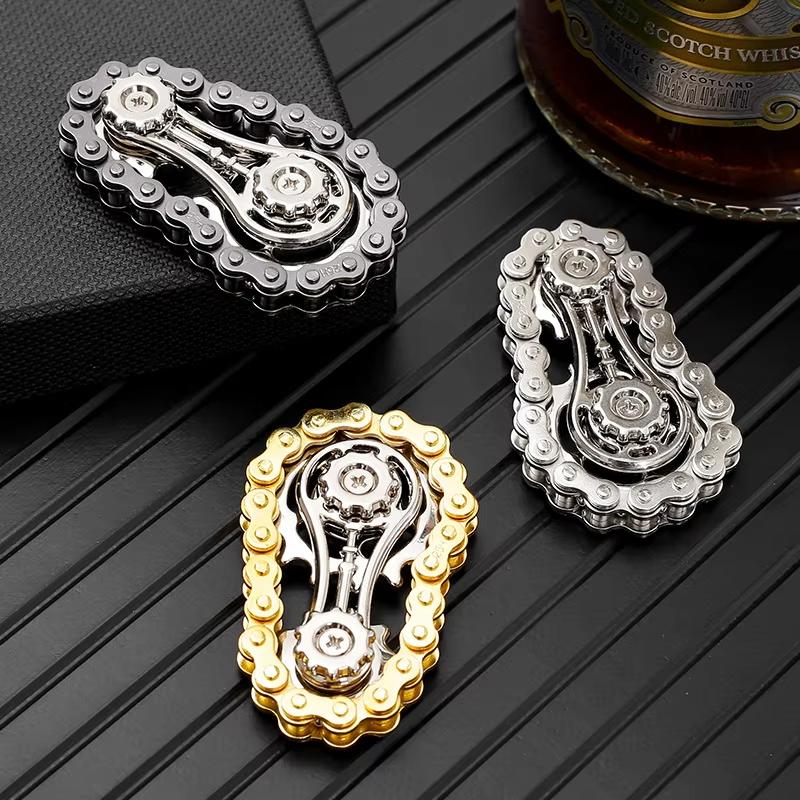 Mechanical EDC Gear Fidget Spinner Stress Relief Sprockets Flywheel Fingertip Gyro Fidget Spinner Desk Toy for Adults
