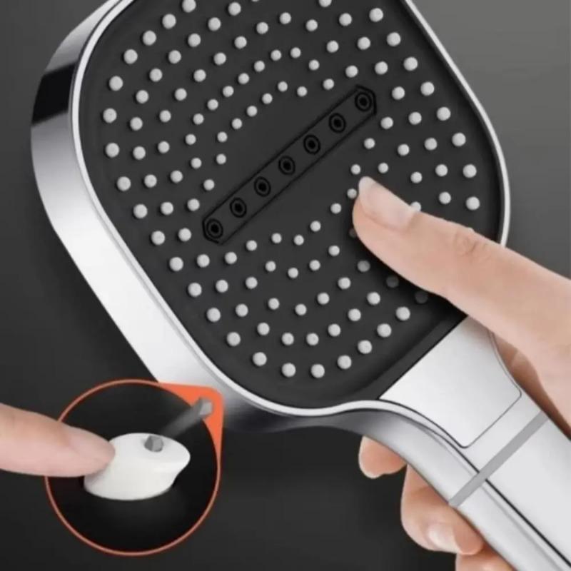 High Pressure Large Panel Shower Head Square 13CM Bathroom Shower Head Filter Element 3 Mode Bathroom Shower Tool Home Shower