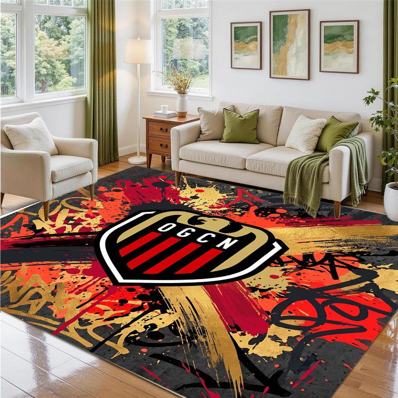 OGC Nice FC Design Crystal Velvet Rug Soft Decorative Mat for Bedroom Entrance