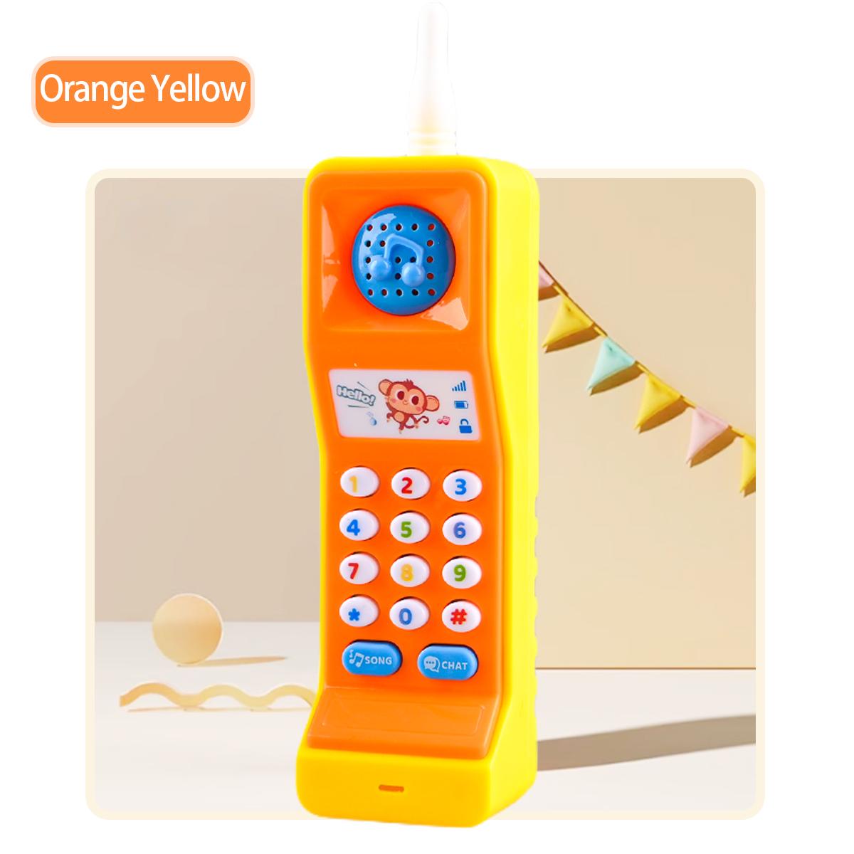 

Игрушки для мобильного телефона, Смартфон Музыка Свет Звук Игра понарошку Обучающий смартфон для малышей Подарки для детей (батарейки не входят) оранжевый