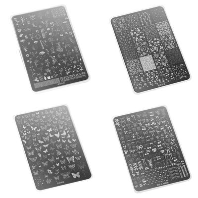 Professional Stainless Steel Nail Art Stamping Plate With Precise Engraved Patterns For Salon And DIY Manicure
