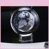 Elegante Bola de Cristal 3D de 60 mm Grabada con Láser Esfera de la Tierra en Miniatura Para Decoración del Hogar